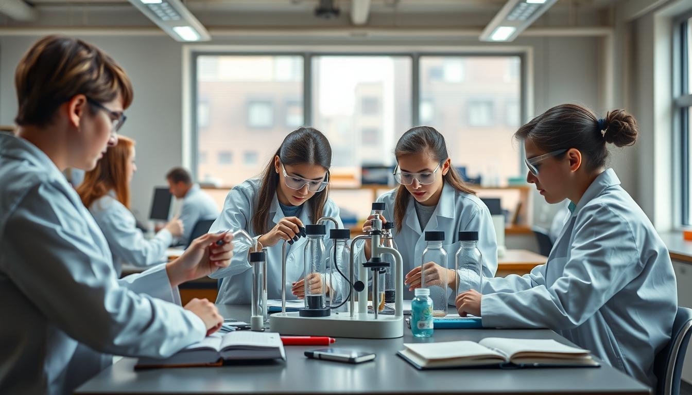 Student developing practical and academic skills